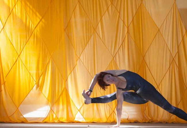 Nicolette Bell is devoted to yoga. Picture: erin pimm photography