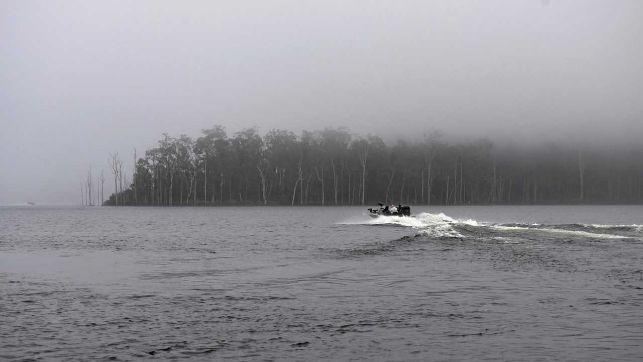 An early start and a misty morning at Lake Borumba. Picture: Arthur Gorrie