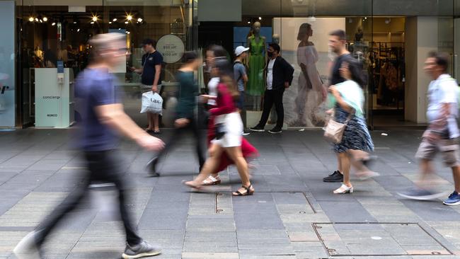 The economy performed better than Treasury and economists had feared over the September quarter, suffering a 1.9 per cent slump in GDP following Delta outbreaks and lockdowns. Picture: Gaye Gerard