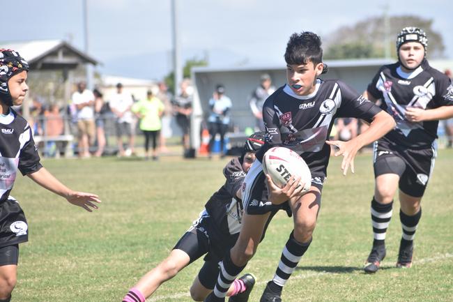 Dylan Rooney in the Magpies Black v Magpies final in the RLMD U13s division in Mackay. August 14, 2021. Picture: Matthew Forrest