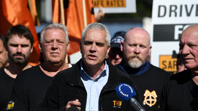 National Secretary of the Transport Workers Union Micheal Kaine. Picture: AAP Image/Joel Carrett