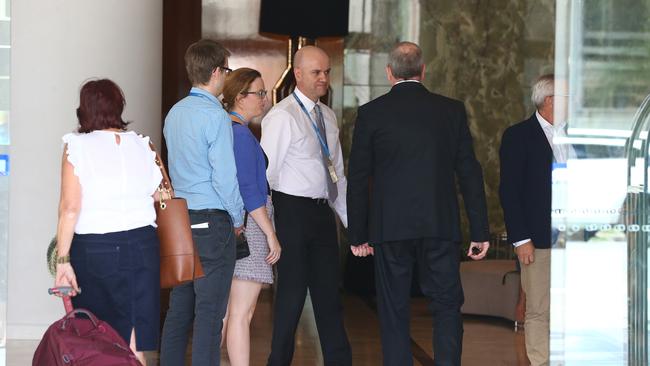 Gold Coast Health staff at the Oracle. Picture: Adam Head.