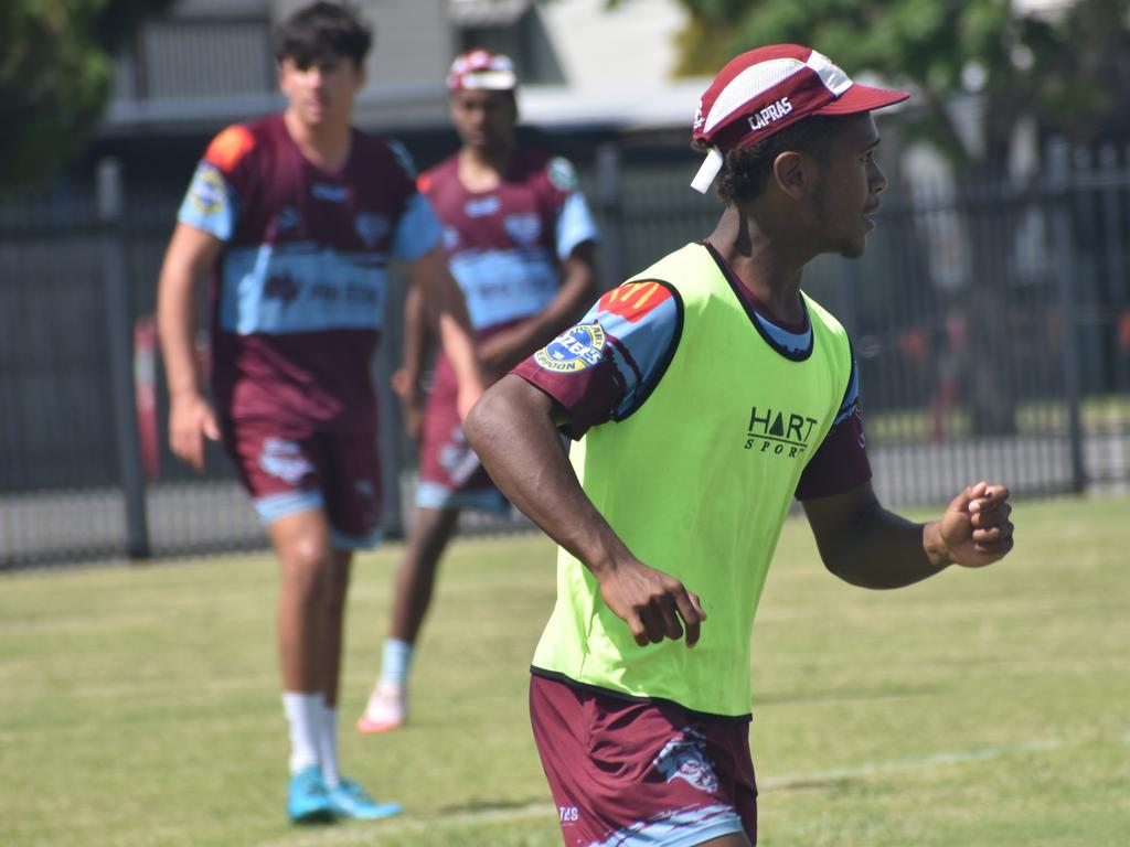 CQ Capras under-17 boys squad pre-season training session at The Cathedral College, Rockhampton, on January 11, 2025.