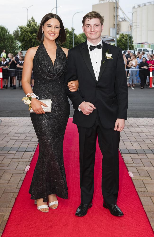 Claire Apel and Liam Pascoe at Toowoomba Grammar School formal at Rumours International, Wednesday, November 15, 2023. Picture: Kevin Farmer