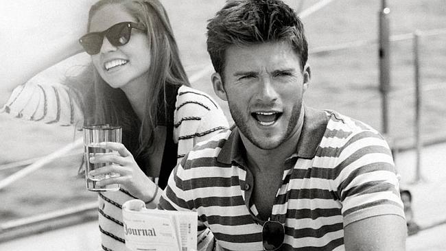 Scott Eastwood having fun on a boat.