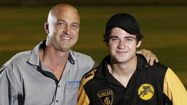 05/04/16 - Glenelg footballer Josh Koster booted three goals on debut last weekend. He is the son of Crows premiership player Kym Koster. Picture Dean Martin