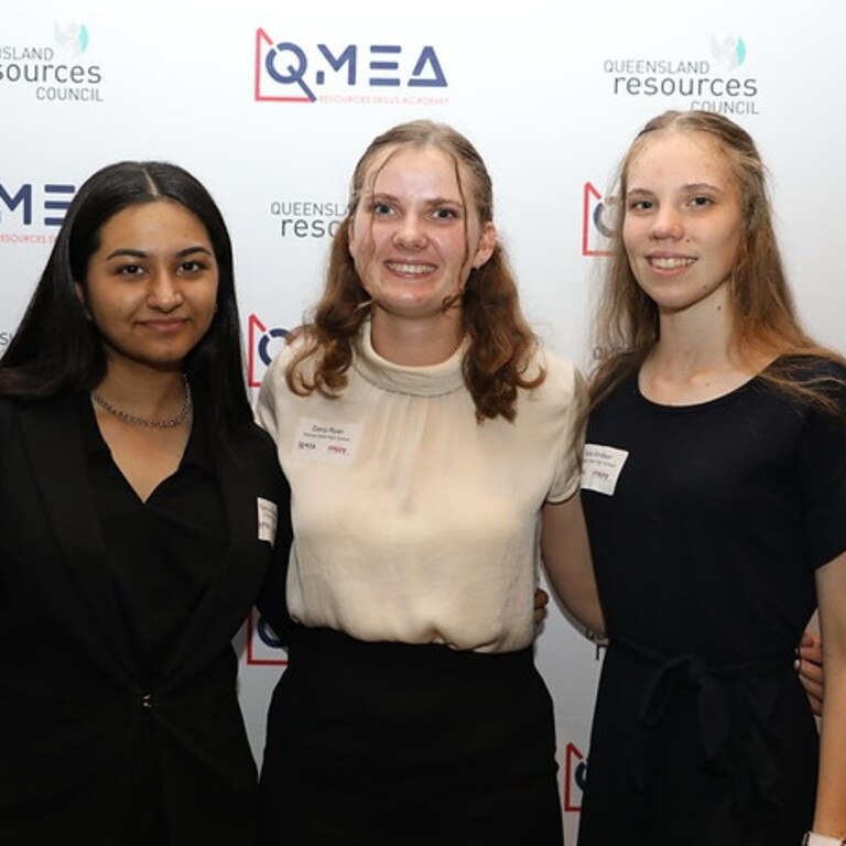 Young women from around Queensland, including Gladstone’s Sanya Arora (left), are taking part in the QMEA GIRLS Mentoring Program. Picture: Supplied (QRC)