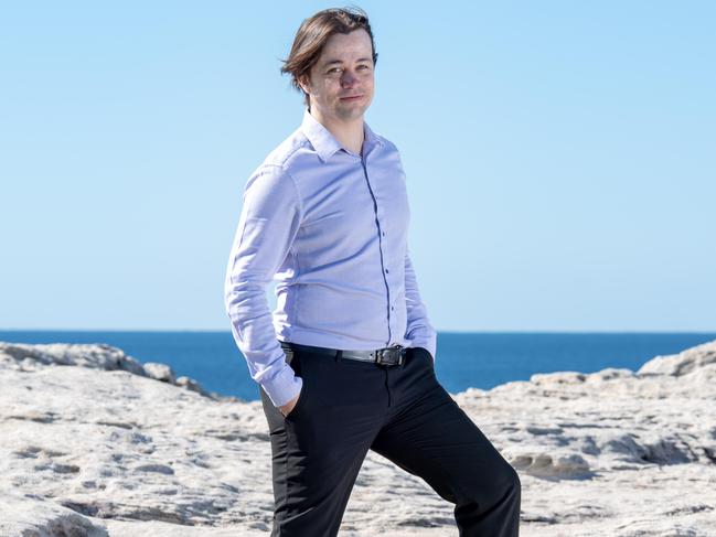 Science Party candidate James Jansson at Mistral Point, Maroubra. Picture: Monique Harmer