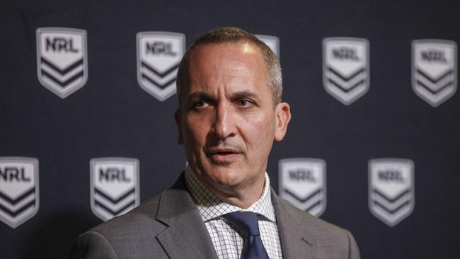 NRL chief executive Andrew Abdo said the allegation was “very serious” and “very disappointing”. Picture: NewsWire / David Swift