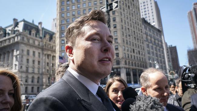 Musk arrives at federal court to answer a lawsuit brought by the US Securities and Exchange Commission seeking to hold him in contempt for violating a settlement deal.