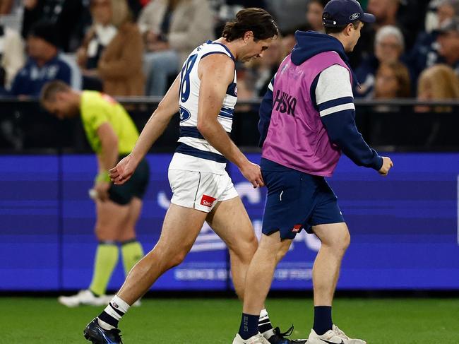 Jack Henry after his blow against Melbourne. Michael Willson/AFL Photos via Getty Images)