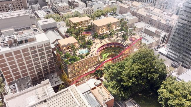 An artist’s impression of the proposed development in Melbourne’s CBD.