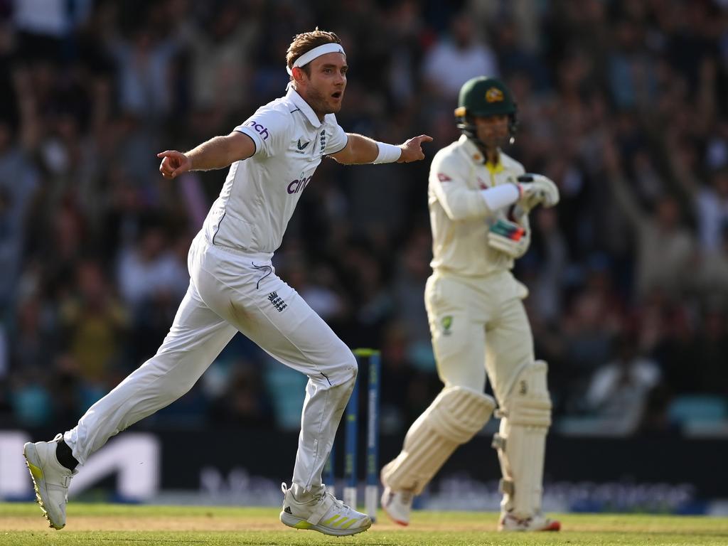 Stuart Broad has enjoyed himself against Australia. Picture: Gareth Copley/Getty Images