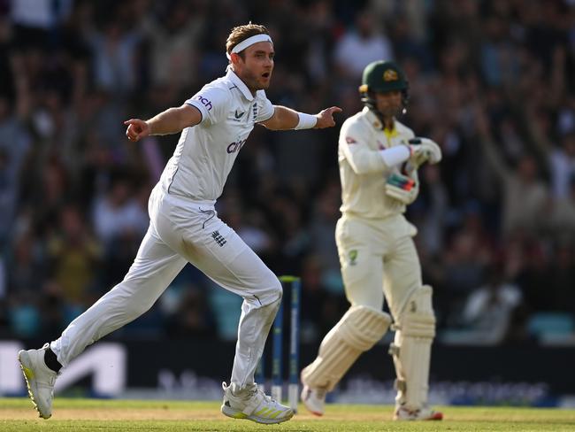 Stuart Broad has enjoyed himself against Australia. Picture: Gareth Copley/Getty Images
