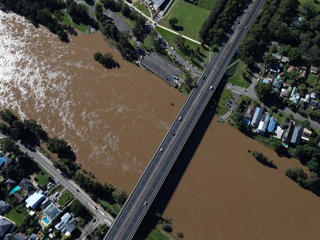 An Aerial view of Penrith along the Nepean River in the Western Sydney region. Picture: NCA NewsWire / Gaye Gerard