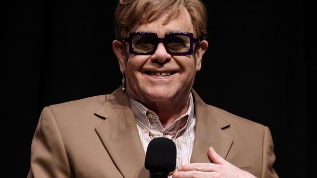 LONDON, ENGLAND - OCTOBER 10: Elton John onstage during the Elton John: Never Too Late European debut as part of the London Film Festival at Southbank Centre - Royal Festival Hall on October 10, 2024 in London, England. (Photo by Tim P. Whitby/Getty Images for Disney)