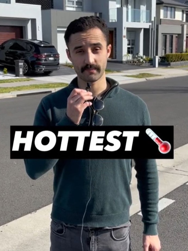 Urban planner Samuel Austin says Sydney’s west will soon be the hottest place on earth. Picture: TikTok