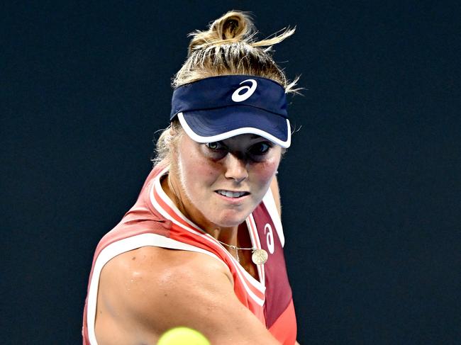 Olivia Gadecki on her way to a three sets victory over fellow Australian Kim Birrell. Picture: Bradley Kanaris/Getty Images