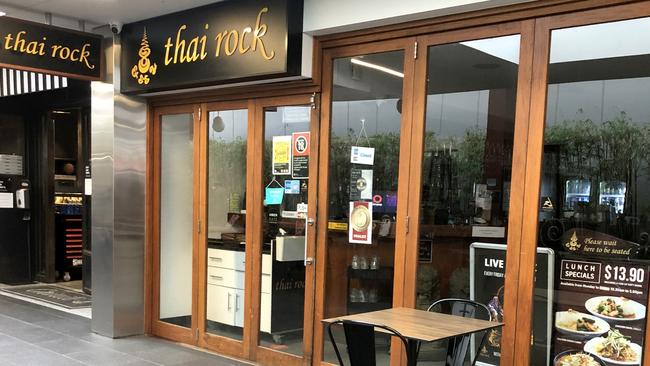 The closed Thai Rock restaurant in Stockland Wetherill Park Shopping Centre, which has been connected to another four coronavirus cases.