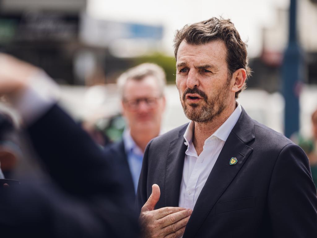 Brendon Gale at his first press conference. Picture: Tasmania Football Club