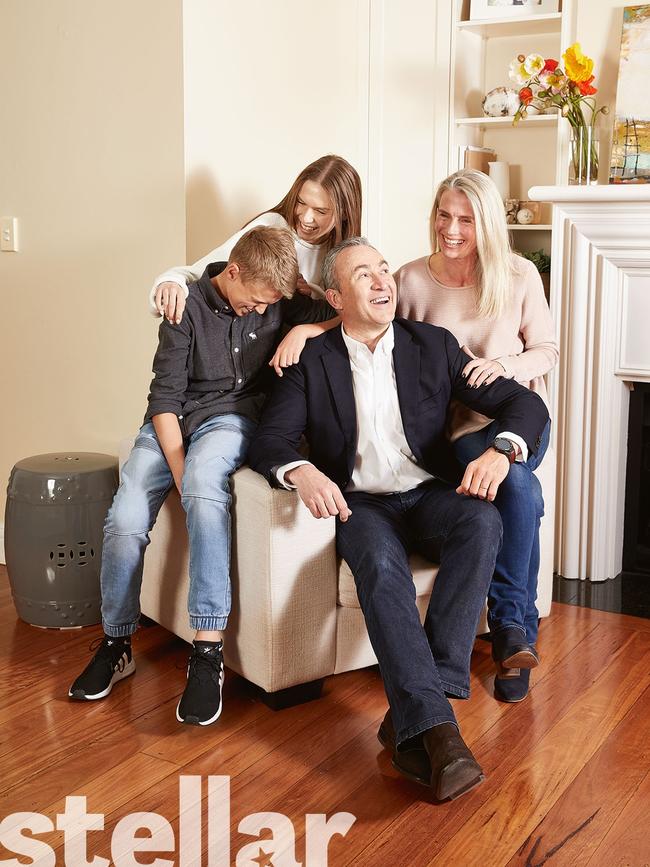 Mark Beretta, wife Rachel and kids Ava and Dan for Stellar magazine Father’s Day issue to appear in The Sunday Telegraph. Picture: Mick Bruzzese