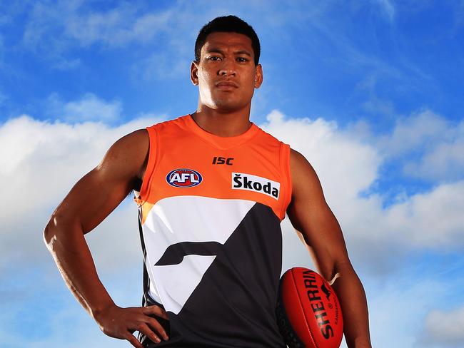 Israel Folau during his time with Greater Western Sydney Giants.