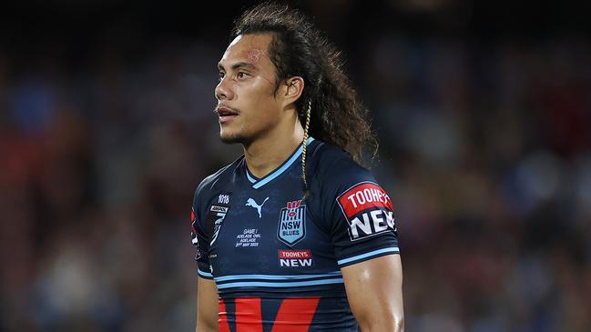 Jarome Luai had two try assists for the Blues. Photo by Cameron Spencer/Getty Images