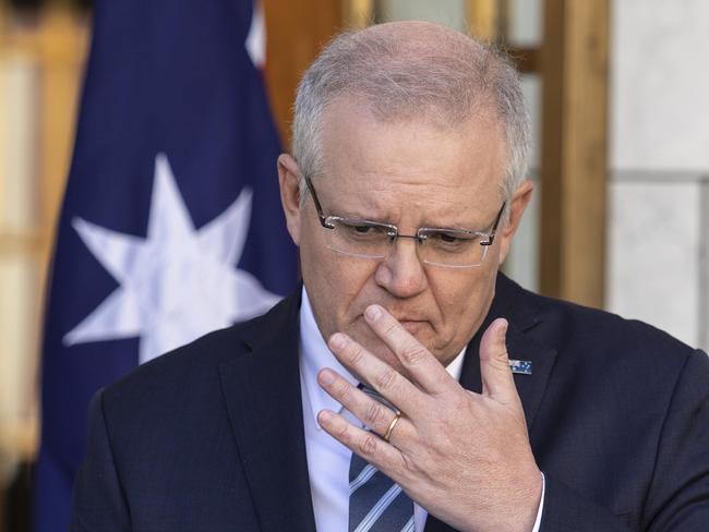 CANBERRA, AUSTRALIA-NCA NewsWire Photos JULY 29 2020: The Prime Minister Scott Morrison with professor Brendan Murphy during a press conference in Parliament House, Canberra.Picture: NCA NewsWire / Gary Ramage