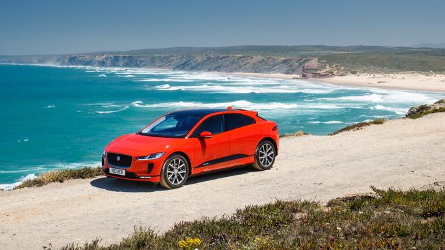 The I-Pace will do between 300km and 480km on a single charge. Picture: Supplied.