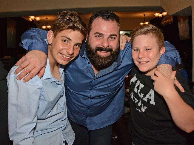 Giorgio, Anthony and Aiden De Vito at opening of Bambino restaurant in Benowa. Picture: Regina King