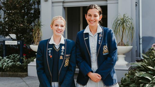 Shelford Girls’ Grammar 2021/22 captains Zara and Grace.