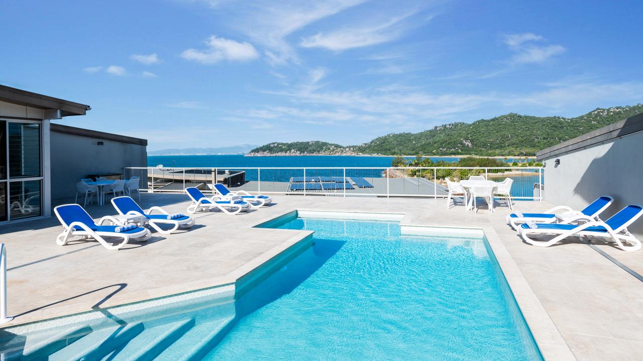 There are four pools Grand Mercure Apartments Magnetic Island, including on its roof. Picture: Supplied.