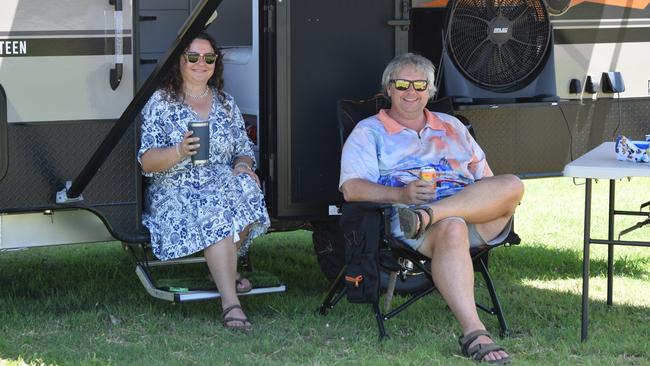 Tania and Malcolm Brown with their caravan. Picture by Nikita McGuire