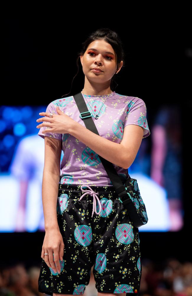 2024 Country to Couture at the Darwin Convention Centre showcases hand-designed First Nations fashion. Picture: Pema Tamang Pakhrin