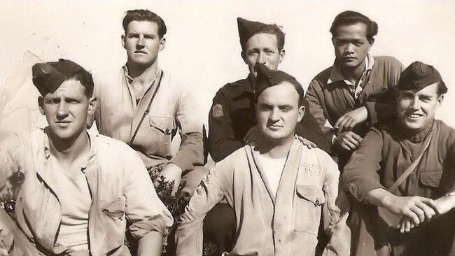 Hamilton Chan, top right, with his Royal Australian Air Force colleagues during World War II. Picture: Rosalie Hiah