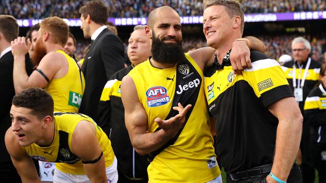 Bachar Houli and Damien Hardwick after the Grand Final.