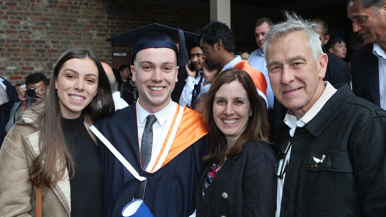 Deakin graduation: Emma, Darcy, Claire and Barry Cripps.