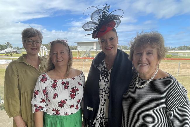 Paula Gallagher, Kate Roelofs, Nicole Hartman and Teresa Cameron enjoyed the Bundaberg Toyota Race Day on Saturday, May 13.