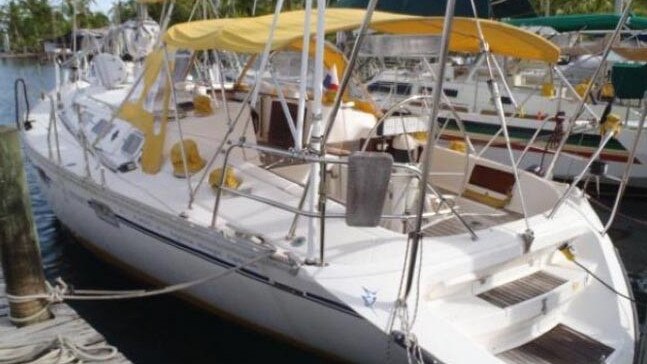 The <i>JeReVe</i> Jeanneau Sun Odyssey 44 model yacht that once sailed the Mediterranean before turning up in Panama and later beaching on a Tongan atoll. Picture: Sail-World