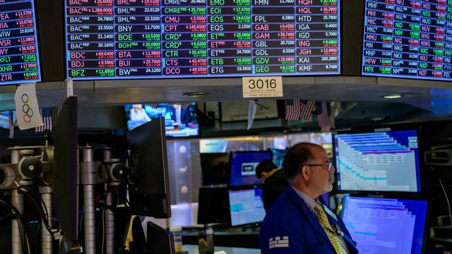 US stocks fell and bond prices rose after US Federal Reserve chair Jerome Powell’s comments. Picture: Angela Weiss/AFP