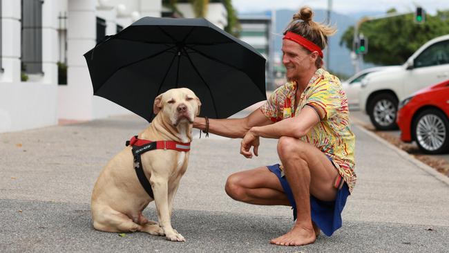 Jack Wilson with his best mate, Bull. Picture: Brendan Radke