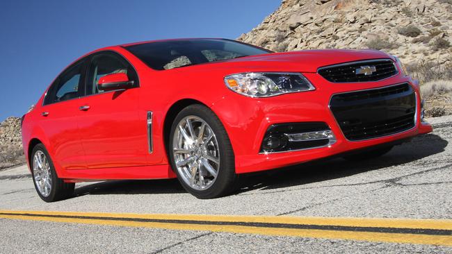 The Adelaide-built export version of the Holden VF Commodore — the Chevrolet SS sedan — on the road in the US. Picture: Joshua Dowling.