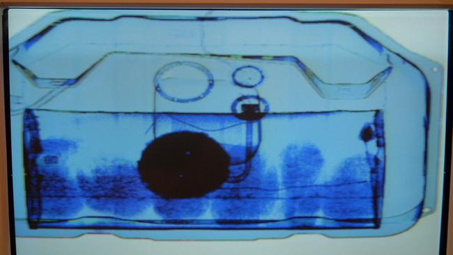 An x-ray showing drugs seized during Operation Volante in 2012 linked to charges laid against Chung Chak Lee. Picture: Supplied.