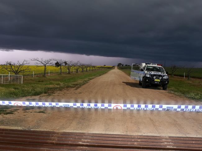 Police found the bodies inside a house in Lockhart. Photo: Simon Dallinger.
