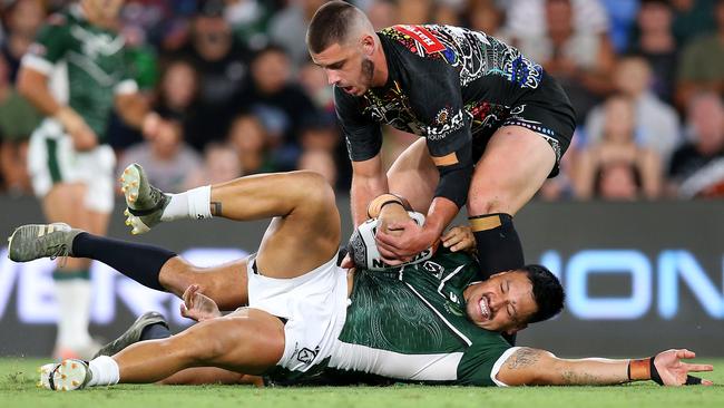 Zane Tetevano has had a busy off-season, which included running out with the Maori All-Stars in their win over the Indigenous All-Stars. Picture: Jason McCawley/Getty Images