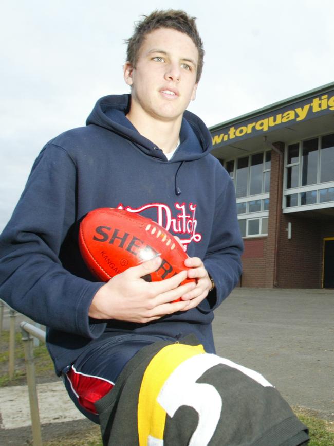 Boak pictured at Torquay Tigers in 2005.