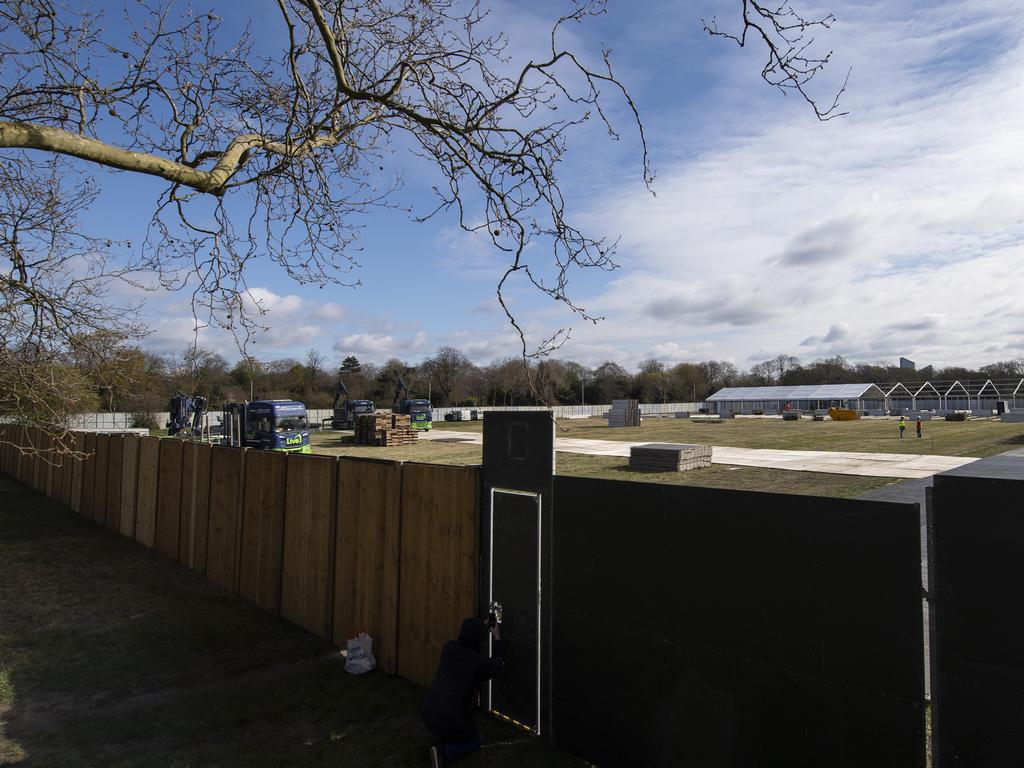 The makeshift morgue is close to the site of a new hospital. Picture: Justin Setterfield/Getty Images