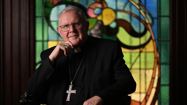 Catholic Archbishop of Brisbane Mark Coleridge at his residence. Picture: Lyndon Mechielsen