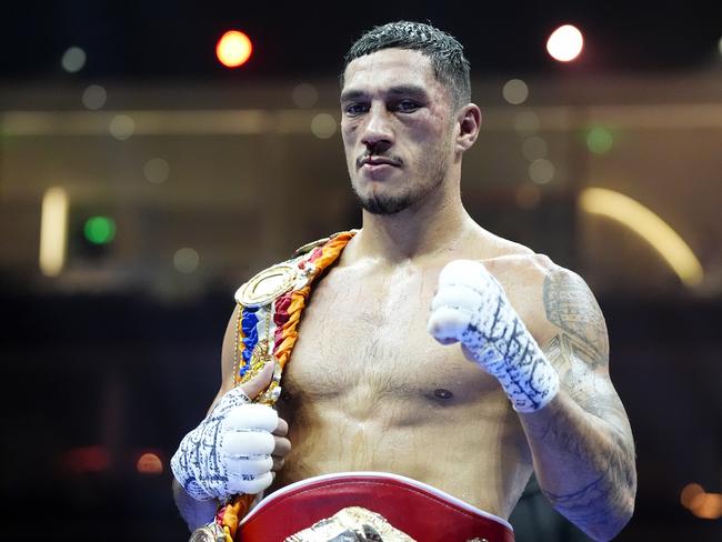 Jai Opetaia after winning the Cruiserweight World Title fight against Mairis Briedis at Kingdom Arena, Riyadh. Picture date: Saturday May 18, 2024. (Photo by Nick Potts/PA Images via Getty Images)