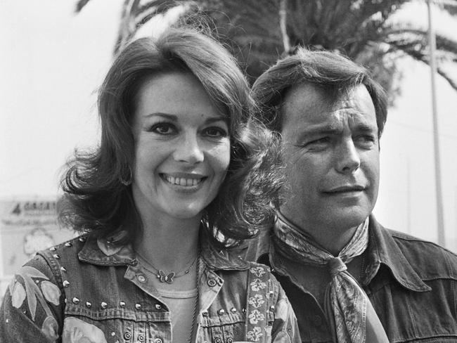 Natalie Wood and her husband Robert Wagner during the 29th Cannes Film Festival in Cannes in 1976. Picture: AFP